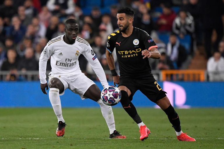 رياض محرز نجم مانشستر سيتي ضد ريال مدريد رياض محرز نجم مانشستر سيتي