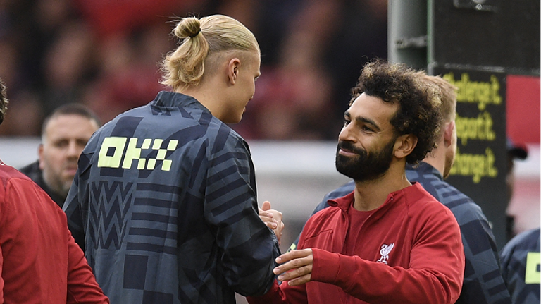 إيرلينغ هالاند ومحمد صلاح