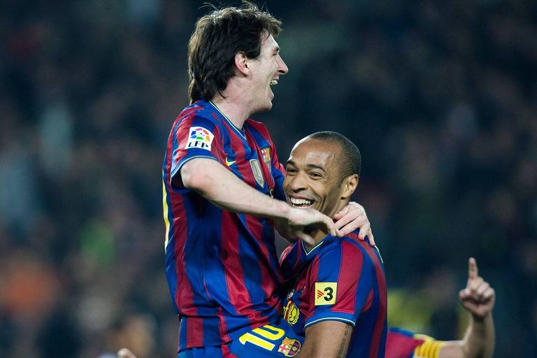 ليونيل ميسي وتييري هنري ليونيل ميسي نجم باريس سان جيرمان