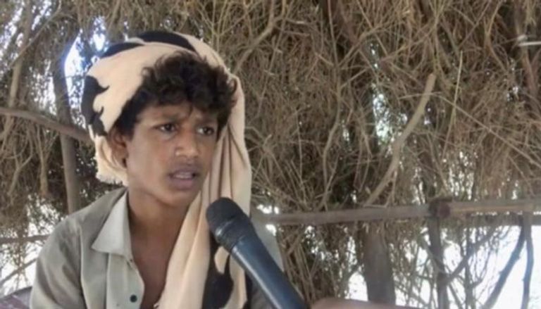 الطفل عبدالمجيد أحد ضحايا ألغام مليشيات الحوثي