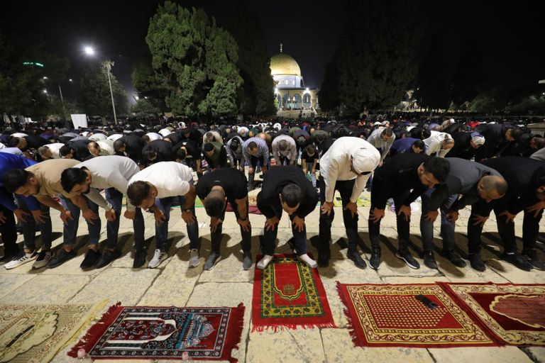 صلاة التراويح بالمسجد الأقصى الليلة
