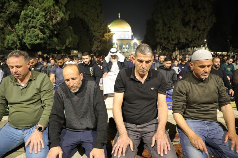 صلاة التراويح بالمسجد الأقصى الليلة