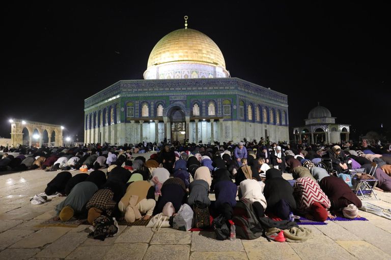 صلاة التراويح بالمسجد الأقصى الليلة