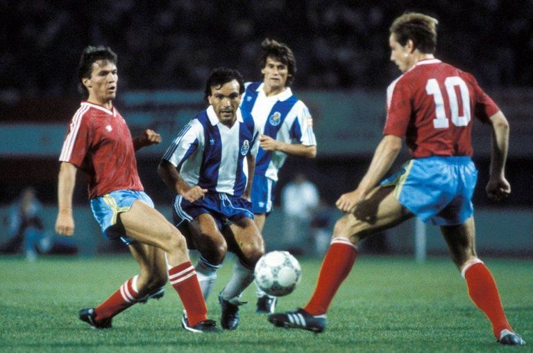 لوثار ماتيوس في نهائي 87 ضد بورتو لوثار ماتيوس مع دوري أبطال أوروبا