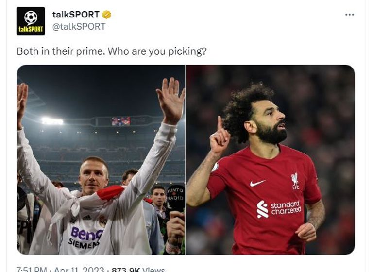 مقارنة صلاح مع بيكهام محمد صلاح يسدد ركلة ركنية