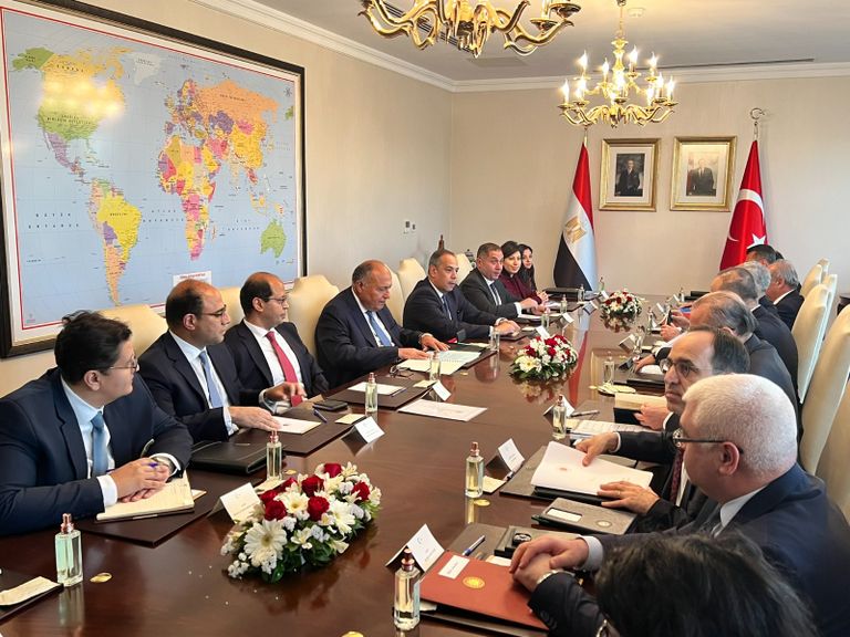 لقاء شكري وجاويش أوغلو