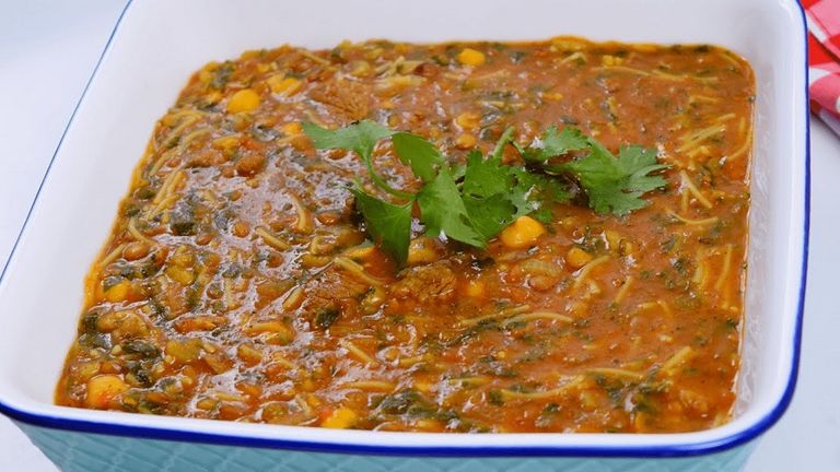 طبق شوربة الحريرة بلحم الضأن