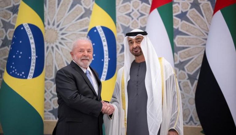 رئيس دولة الإمارات الشيخ محمد بن زايد آل نهيان يستقبل نظيره البرازيلي