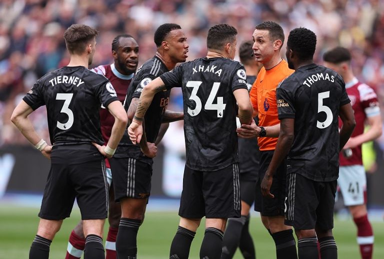 سعيد بن رحمة لاعب وست هام ضد أرسنال