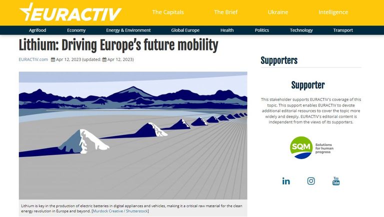 الليثيوم وصناعة النقل المستدام في أوروبا