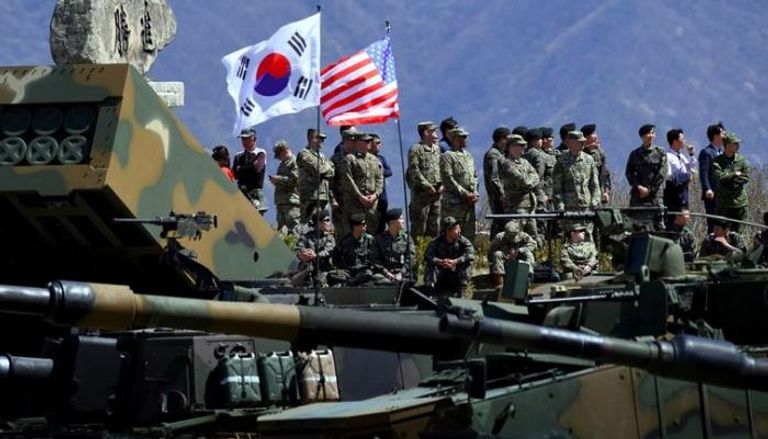 جانب من تدريبات عسكرية أمريكية كورية جنوبية تثير غضب بيونغ يانغ