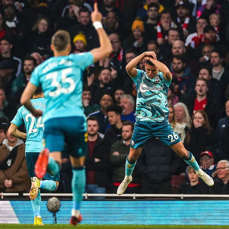 احتفال رونالدو في مباراة أرسنال وساوثهامبتون كريستيانو رونالدو