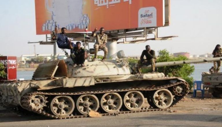 دبابة تابعة للجيش السوداني في الخرطوم