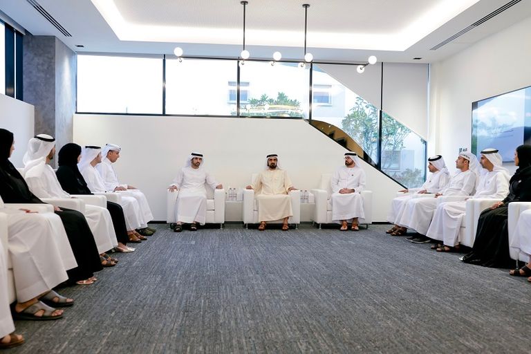 الشيخ محمد بن راشد آل مكتوم والشيخ حمدان بن محمد بن راشد آل مكتوم