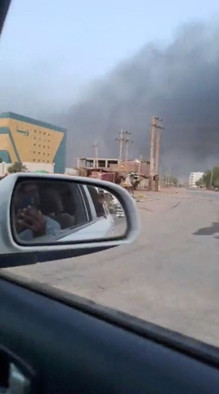 جزء من مقطع الفيديو الذي نشره المواطن السوداني بندر ضوالبيت 