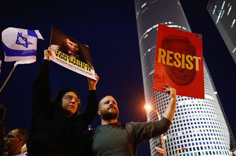 مظاهرات معارضة لنتنياهو في إسرائيل
