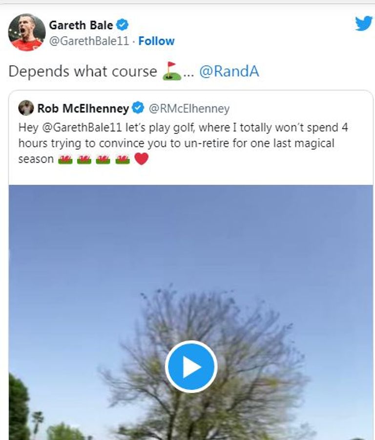 تغريدة غاريث بيل غاريث بيل نجم ريال مدريد السابق