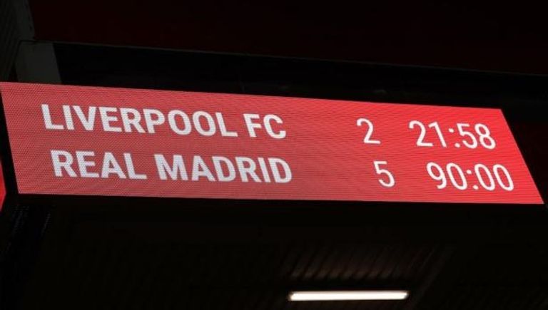 ليفربول سقط بخماسية ضد ريال مدريد