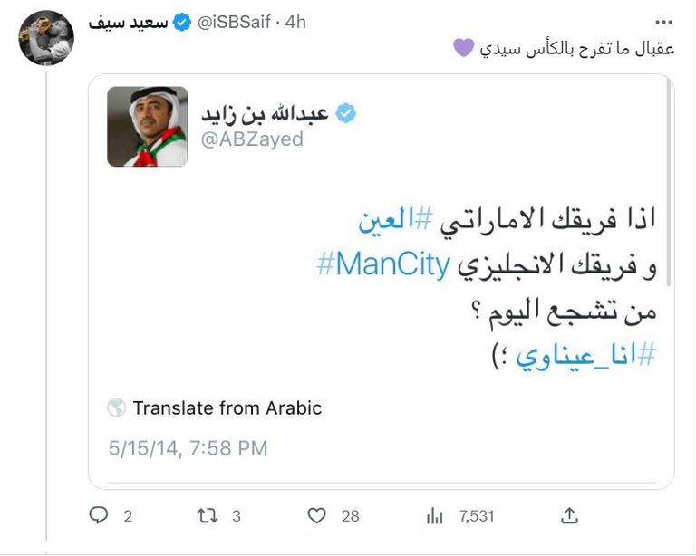 الشيخ عبدالله بن زايد آل نهيان وزير الخارجية والتعاون الدولي الإماراتي - أرشيفية