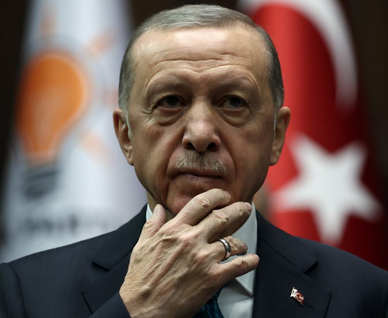 أنصار أردوغان يرفعون صورته