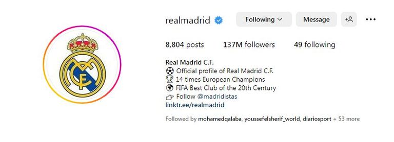 حساب ريال مدريد كريستيانو رونالدو وليونيل ميسي