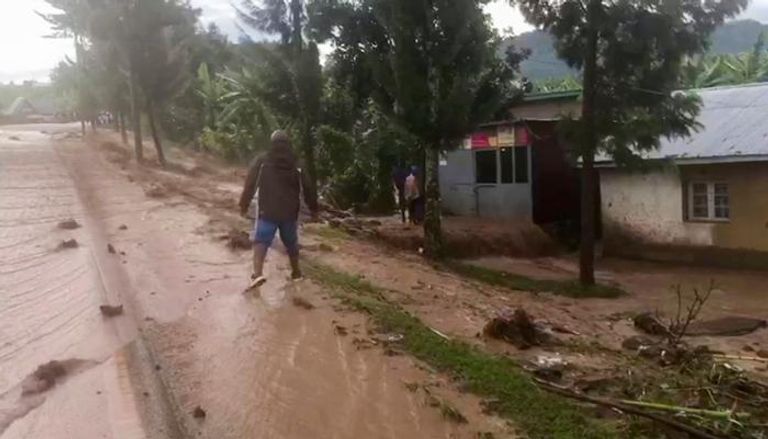 آثار الفيضانات في رواندا