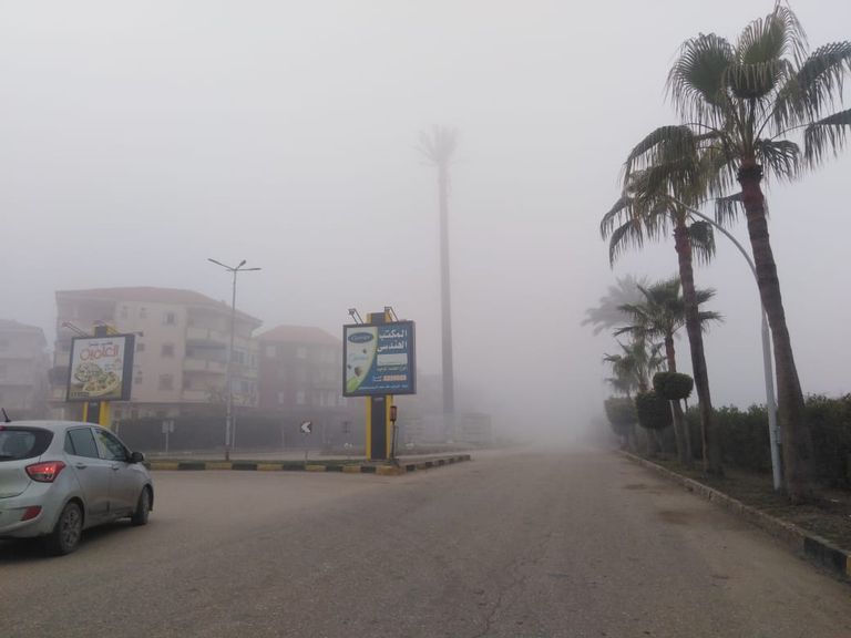 الشبورة تغطي مصر صباحا