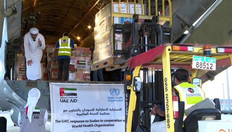 طائرة المساعدات الإماراتية إلى السودان