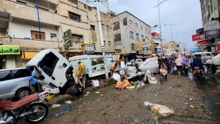 صورة لآثار الفيضانات