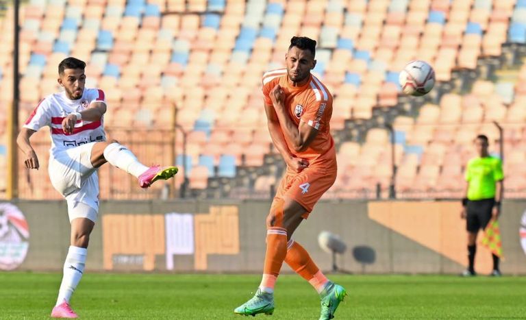 جانب من مباراة الزمالك وبروكسي