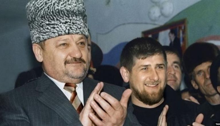 أحمد قديروف زعيم الشيشان الراحل ونجله رمضان
