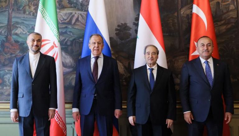 وزراء خارجية تركيا وسوريا وروسيا وإيران في موسكو