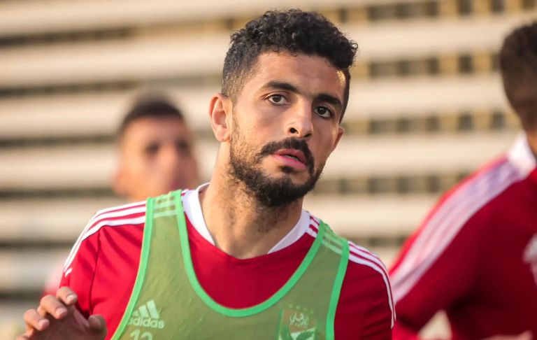 أيمن أشرف في تدريبات الأهلي