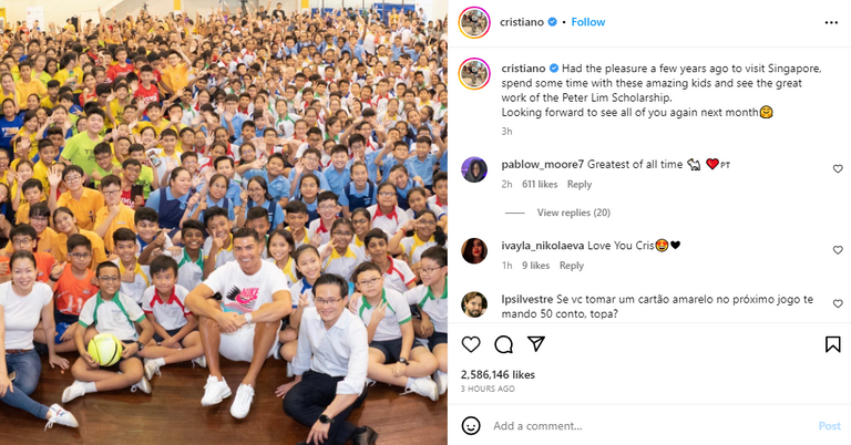 كريستيانو رونالدو في سنغافورة