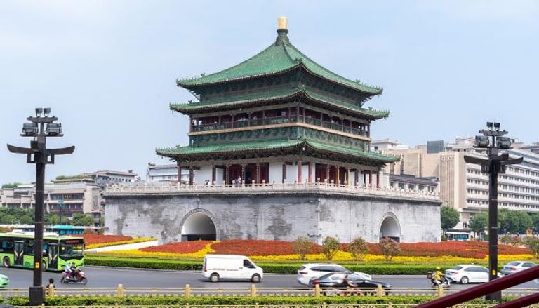 برج الجرس في مدينة شيان الصينية حيث تعقد قمة دول آسيا الوسطى – "تشاينا ديلي"