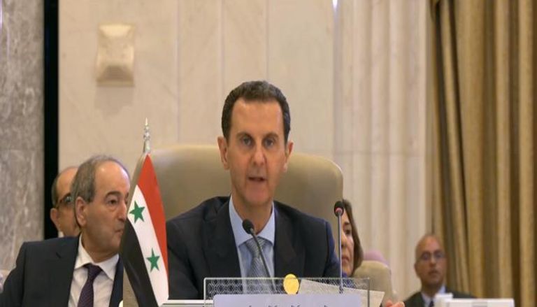 جانب من إلقاء الرئيس السوري كلمته بالقمة العربيةالعين الإخبارية