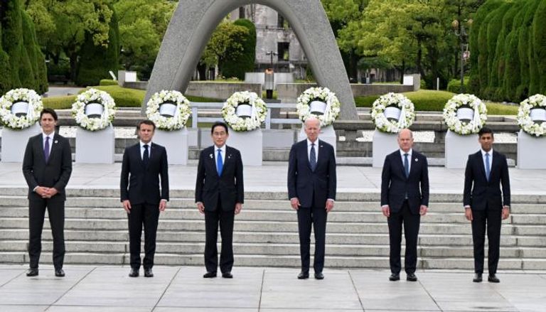 قادة مجموعة السبع في النصب التذكاري لضحايا القنبلة الذرية