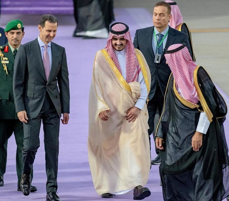 الرئيس السوري لدى وصوله إلى السعودية