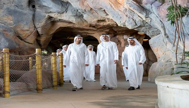 خالد بن محمد بن زايد يدشن أول مدينة ترفيهية للأحياء البحرية في المنطقة خالد بن محمد بن زايد آل نهيان خلال جولة تفقدية للمدينة