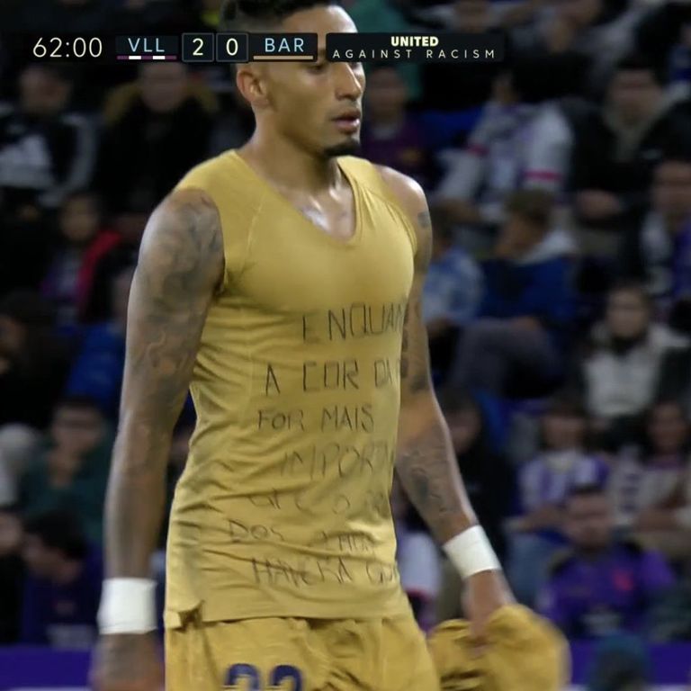 جانب من مباراة بلد الوليد وبرشلونة