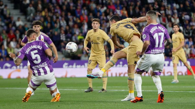 جانب من مباراة بلد الوليد وبرشلونة