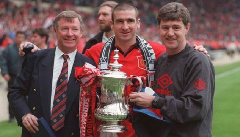 مانشستر يونايتد بطل كأس الاتحاد الإنجليزي عام 1996 أليكس فيرغسون المدرب التاريخي لنادي مانشستر يونايتد