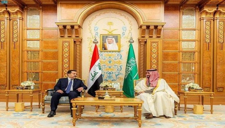 لقاء سابق بين ولي العهد السعودي ورئيس وزراء العراق