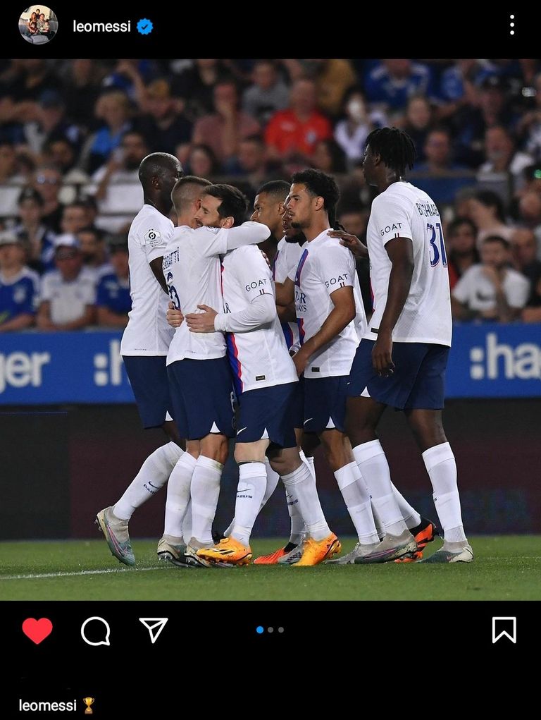 منشور ميسي ليونيل ميسي نجم باريس سان جيرمان