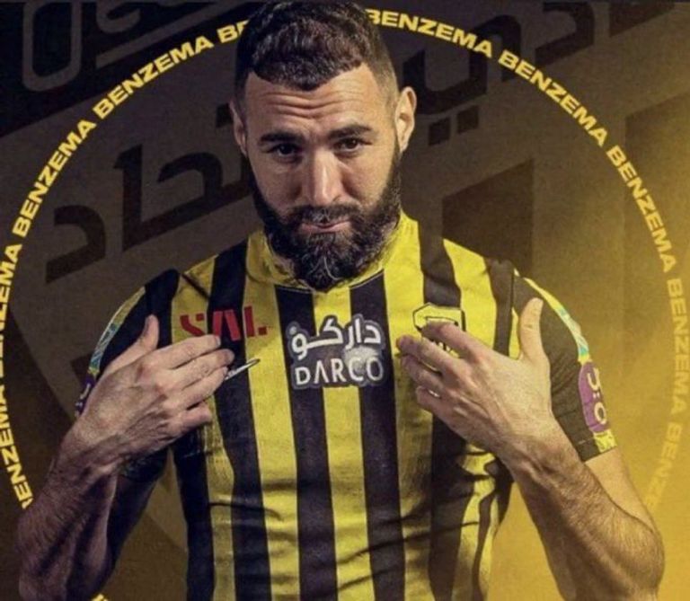 صورة متداولة لبنزيما بقميص الاتحاد كريم بنزيما مهاجم ريال مدريد