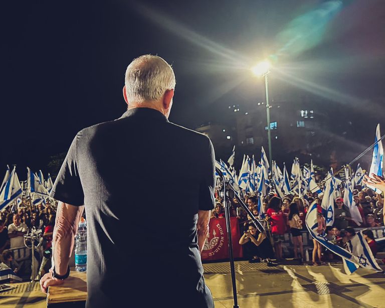 جانب من الاحتجاجات الليلة في تل أبيب