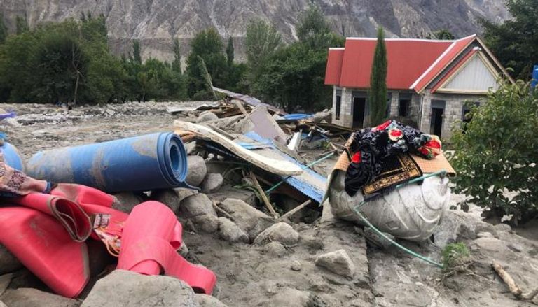 صورة لبقايا أثاث منزل بعد الفيضان، وادي بوبور، باكستان، تصوير: مُظفر فقير، بإذن خاص للعين الإخبارية. تصوير: مُظفر فقير، بإذن خاص لـ