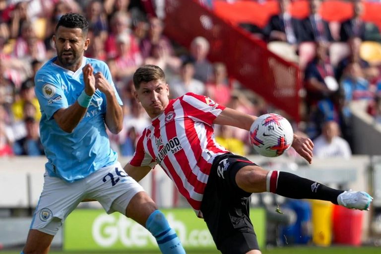 رياض محرز نجم مانشستر سيتي ضد برينتفورد رياض محرز نجم مانشستر سيتي