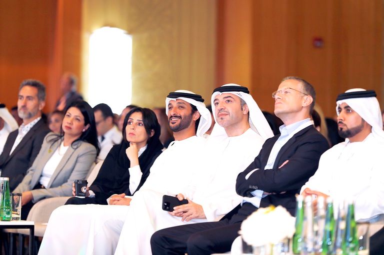 جانب من كلمة عبدالله بن طوق المري خلال فعاليات المنتدى