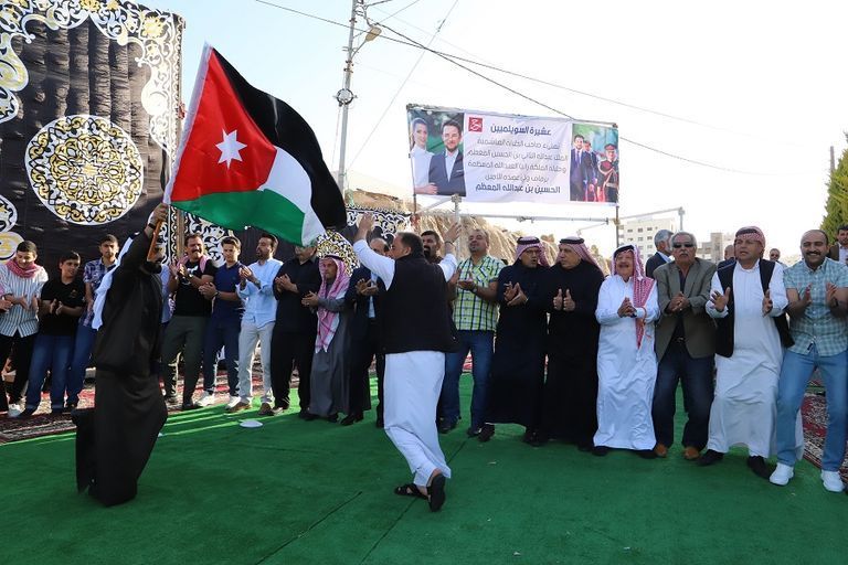 ولي العهد الأردني وعروسه رجوة آل سيف